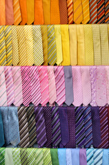 colorful ties with different designs
