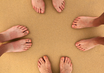 family at beach