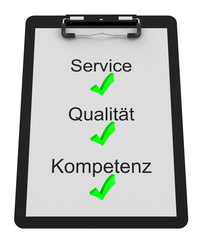 Service, Qualität, Kompetenz