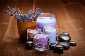 Fototapeta na wymiar Lavender spa and wellness
