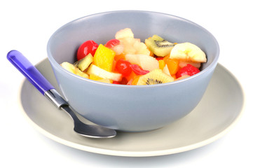 L'assiette de fruits au sirop
