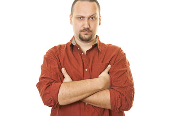 young fashionable handsome man in studio