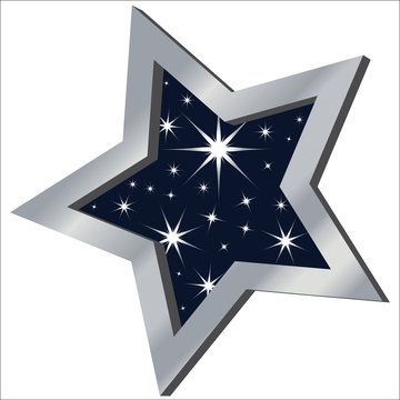 Silberner Stern, Sternenhimmel, Traum, Nacht, Symbol