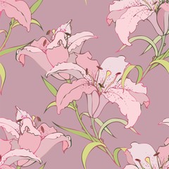 Seamless background from a flowers ornament