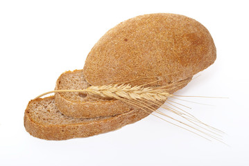 Fototapeta na wymiar Sliced bread with ear