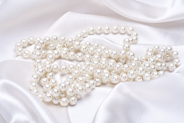 jewels on white satin