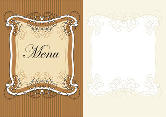 cover and page menu design