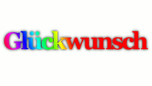 Gl&uuml;ckwunsch bunt