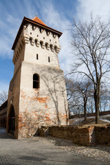 Fototapeta na wymiar Old defensive tower in Sibiu, Romania