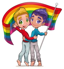 Fotobehang Born this way. Vector image for gay pride. Isolated objects. © ddraw