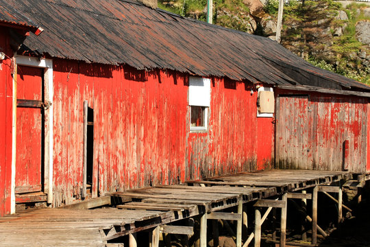 abandoned fishermen's cabins