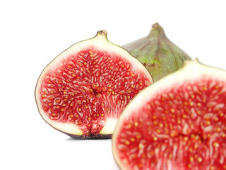 Fresh figs isolated on a white background