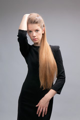 Fototapeta premium Long haired beautiful woman