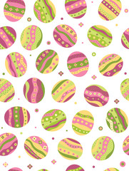 Seamless pattern of  Easter eggs