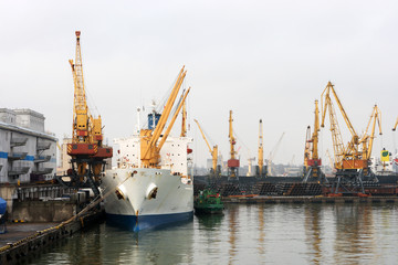 Fototapeta premium Sea Port of Odessa, Ukraine