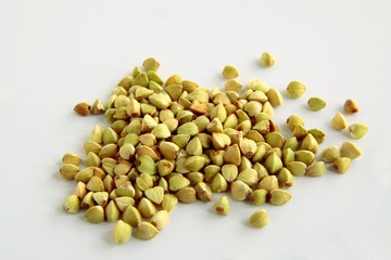 raw buckwheat porridge close up