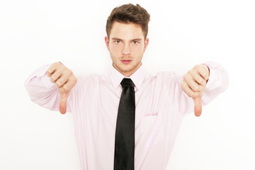 Geschäftsmann  Daumen runter