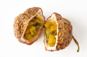 passionfruit ripe on background