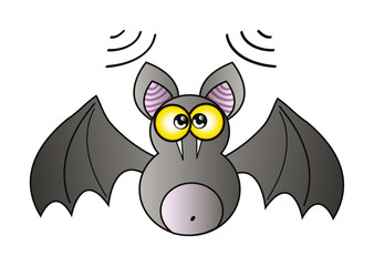 cartoon vampire isolation over white