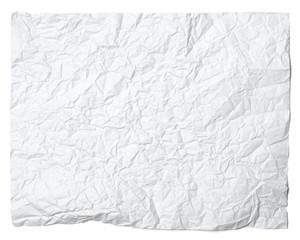 Wrinkled white paper