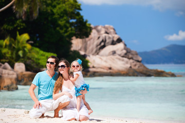 Young family on vacation