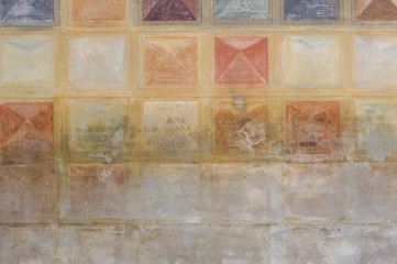 Old and faded Italian fresco background.
