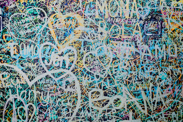Graffiti overload. Background.