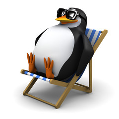 3d Sunbathes in his deck chair © Steve Young