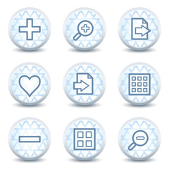 Image viewer web icons set 1, glossy circle buttons