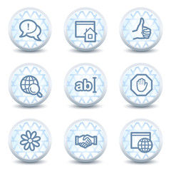 Internet web icons set 1, glossy circle buttons