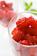 ripe raspberries