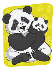 Panda and baby
