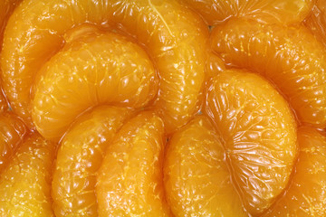 Orange slices in juice