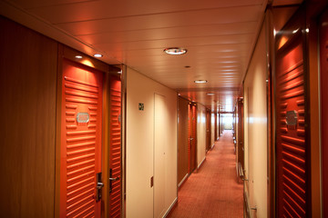 Corridor at cruise ship