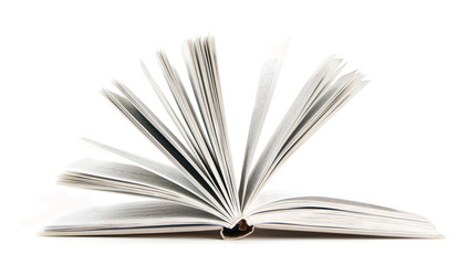 Open book on isolated