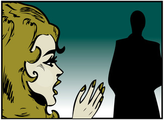 Portrait of a couple of lovers call him