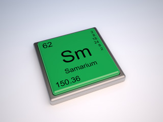 Samarium chemical element of the periodic table with symbol Sm