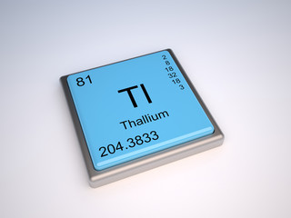 Thallium chemical element of the periodic table with symbol Tl