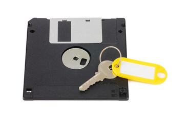 Floppy disks isolated on white background