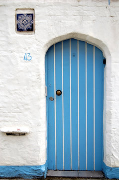 blue door