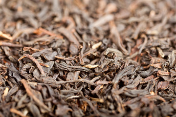 Macro of dried black tea