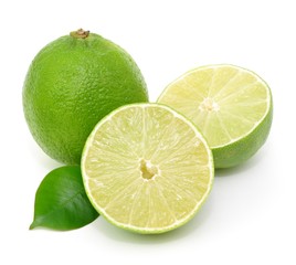 Limette, aufgeschnitten