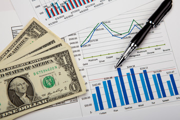 Obraz premium financial charts and graphs