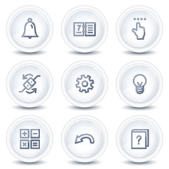 Organizer web icons, circle glossy buttons