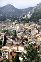 Fototapeta premium The Town of Taormina on the island of Sicily, Italy