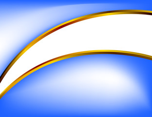 Blue background with golden divider