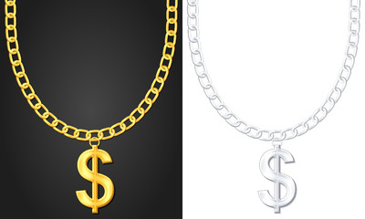 necklace with dolar sign