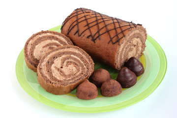 рулет шоколадный