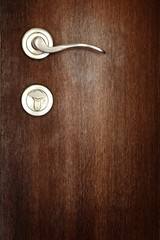 wooden door and handle