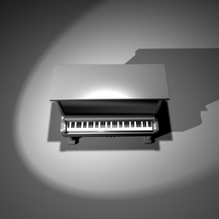 piano artistic style top view